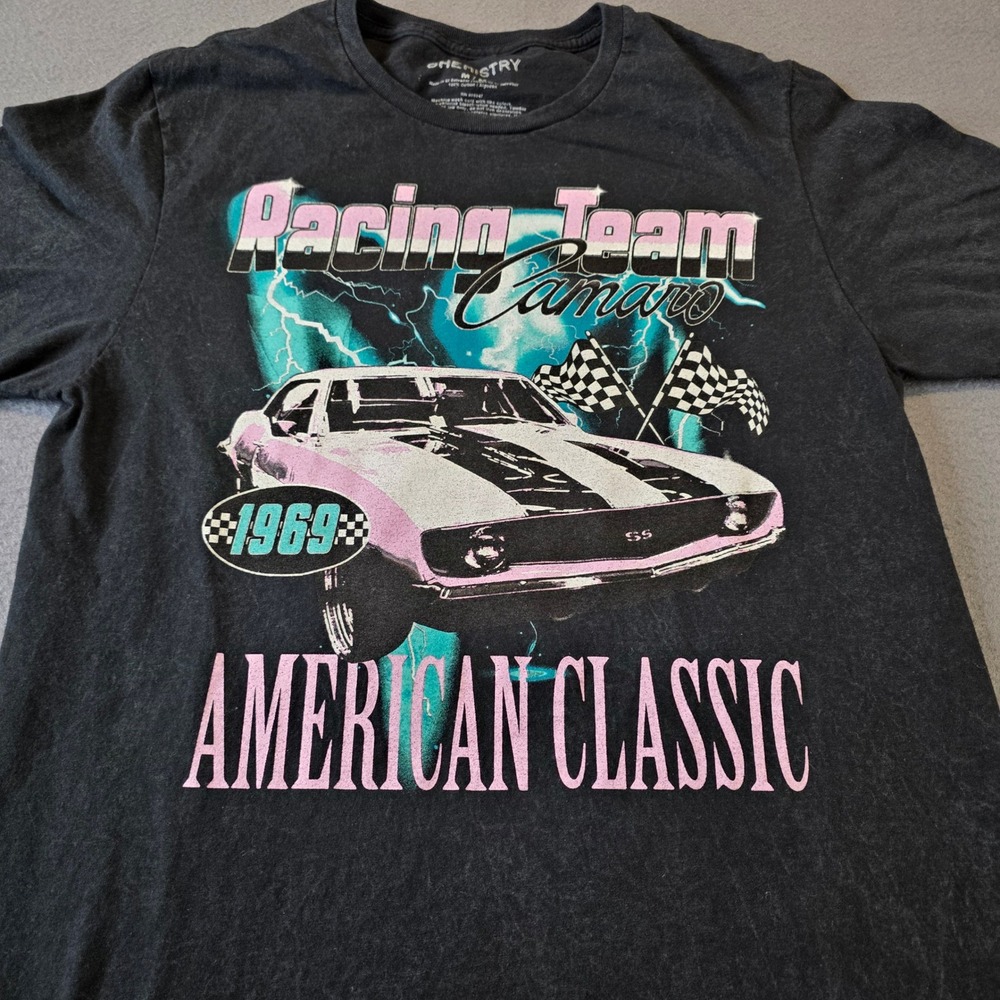 Chemistry Racing Team Camaro American Classic 1969 Graphic T-Shirt Mens Medium